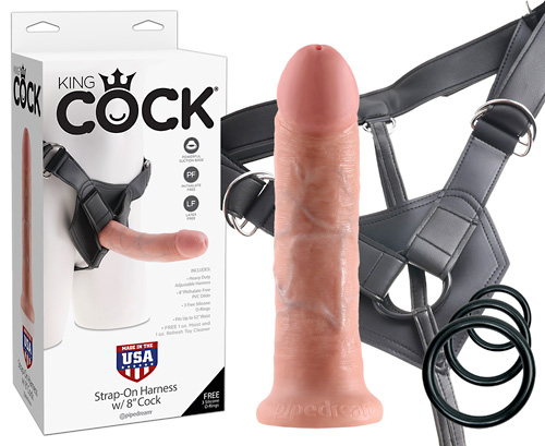 King Cock Strap-On 8 inch