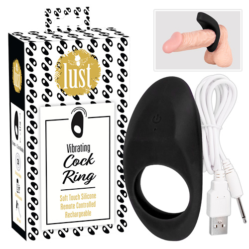 Lust Vibrating Cock Ring Black