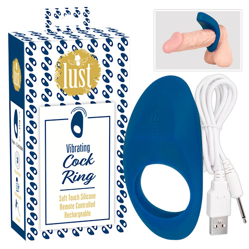 Lust Vibrating Cock Ring Blue