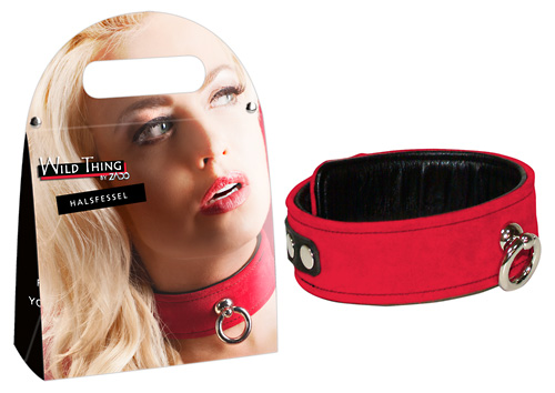 Bondage collar red S-L