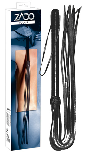 Leather Flogger Wooden Handle