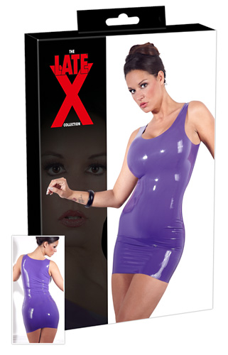 Latex Mini Dress purple S